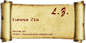 Lunova Zia névjegykártya
